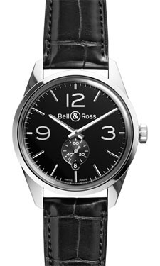 Réplique Bell & Ross Vintage BR 123 Officer Noir Dial Montre